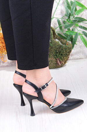 Fort 35691 Cilt Biye Taşlı Topuklu Abiye Ayakkabı Kadın Ayakkabı