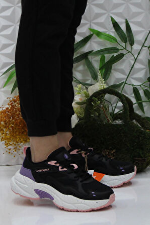 Lumberjack Fanto Siyah Pudra Rahat Orijinal Ürün Sneaker Kadın Ayakkabı