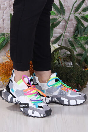 Fort GJ Elanur Rahat Kalın Taban Özel Tasarım Sneaker Kadın Spor Ayakkabı