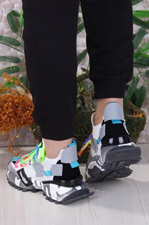 Fort GJ Elanur Rahat Kalın Taban Özel Tasarım Sneaker Kadın Spor Ayakkabı