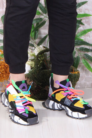 Fort GJ Elanur Rahat Kalın Taban Özel Tasarım Sneaker Kadın Spor Ayakkabı