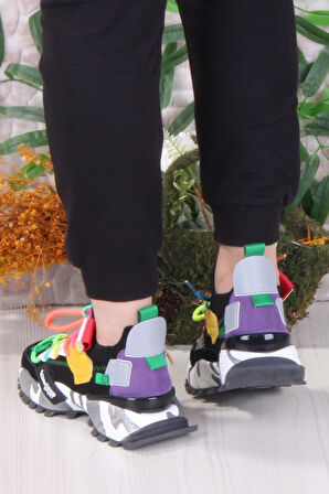 Fort GJ Elanur Rahat Kalın Taban Özel Tasarım Sneaker Kadın Spor Ayakkabı