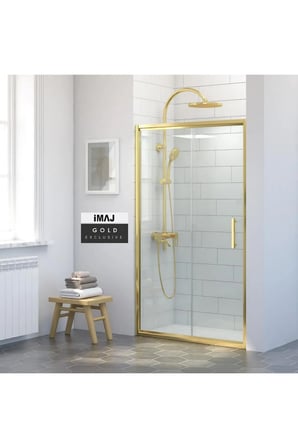 İmaj Banyo İmaj Altın İki Duvar Arası 1 Sabit 1 Sürgü Duşakabin