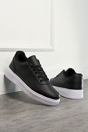 Günlük Siyah Beyaz Erkek Sneaker Ayakkabı