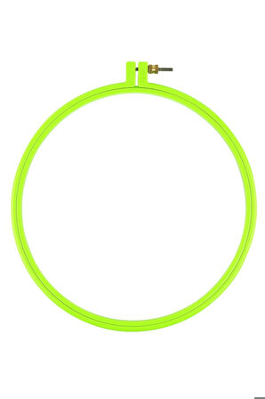 Vidalı Plastik Kasnak, Yuvarlak, Yeşil Etamin Nakış Ve Punch Kasnak 24 Cm X 5adet