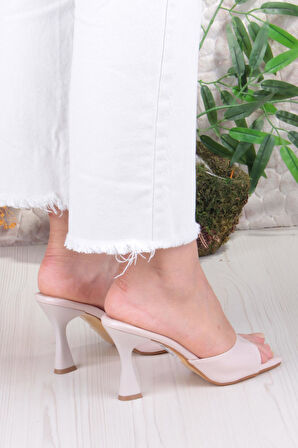 Fort 5133 Ares Rugan Tek Bantlı İnçe Yüksek Topuklu Kadın Terlik