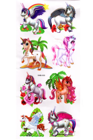 Duvar Sticker Kabartmalı 3 Boyutlu Sticker, 3d Duvar Stiker (XMB005) 55x25 cm - Unicorn Bahar