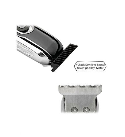 ArtıTech Şarjlı Traş Makinesi Saç Sakal Kesme Ense Vücut Kılı Çizim Epilasyon Öncesi Tüy Kısaltma Ar-605