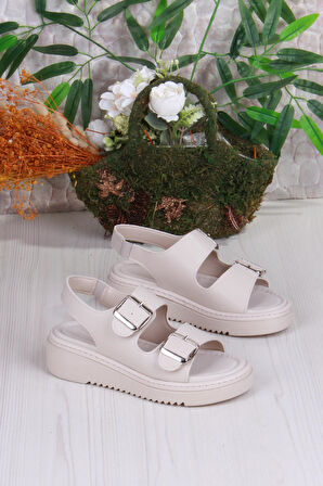 Fort 35602 Fancy Anatomik Rahat İki Tokalı Kadın Sandalet