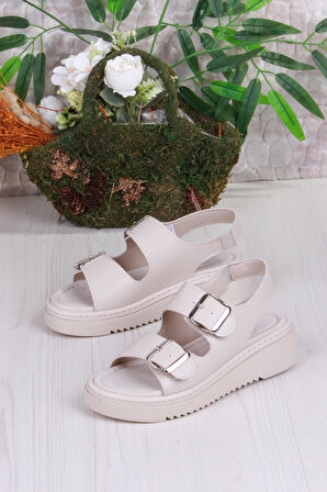 Fort 35602 Fancy Anatomik Rahat İki Tokalı Kadın Sandalet