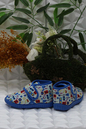 Fort Sly 5392 Gri Anaokulu Kreş Ev Erkek Çocuk Panduf Ayakkabı