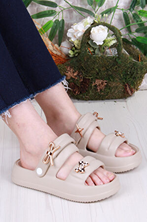 Fort E458 Günlük Plaj Deniz Havuz Terliği Hafif Rahat Esnek Kadın Terlik