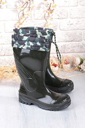 Fort 1198 Ulaş İçi Kürklü 33 Cm Uzunluk Pvc %100 Su Geçirmez Tarım Çiftçi Sulama İş Çizmesi