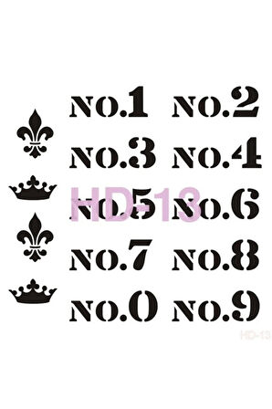 Hd013 Home Dekor Stencil 45x45