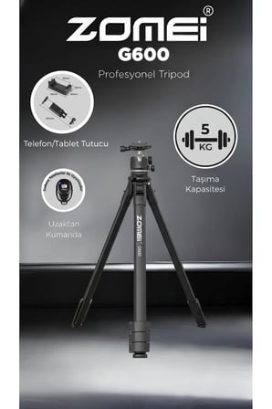 G600 Alüminyum Alaşım Taşınabilir Tripod