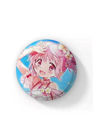 Puella Magi Madoka Magica Temalı 1 Adet Rozet 58 Mm