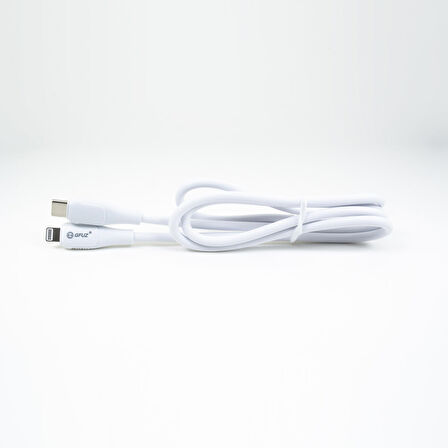 Global CA119 3A PD20 Type-C to Lightning Data ve Hızlı Şarj Kablosu Beyaz