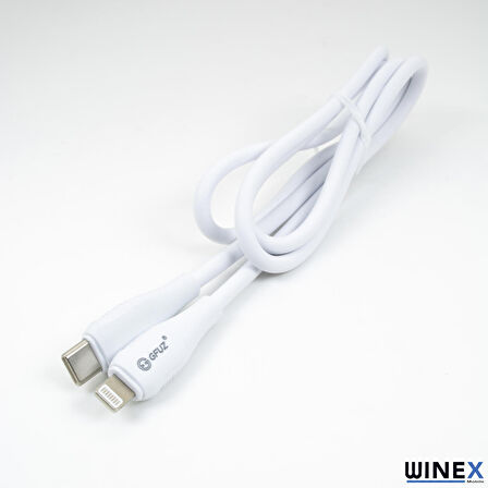 Global CA119 3A PD20 Type-C to Lightning Data ve Hızlı Şarj Kablosu Beyaz