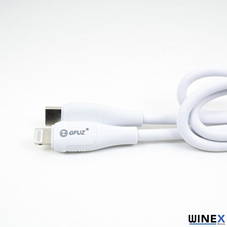 Global CA119 3A PD20 Type-C to Lightning Data ve Hızlı Şarj Kablosu Beyaz