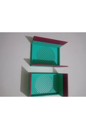 Elektronik plastik proje kutusu yeşil borda renkli 115×85×60 mm