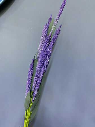 Dekoratif Yapay Lavanta Çiçek 62 Cm Mor Renk