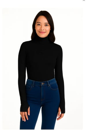 body boğazlı uzun kol parmak geçme detay viskoon örme kumaş kadın body