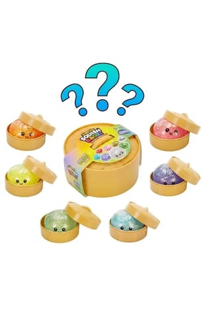 Baozı Squishy Dumpling Sürpriz Paket Renkli Simli Çin Mantısı Sukuşi Kutulu Büyük Boy 10x10 cm