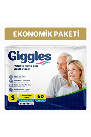 Yetişkin Bel Bantlı Hasta Bezi Small 30'lu 2 paket 60 adet