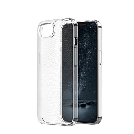 iPhone 16E Kılıf İnce ve Esnek Şeffaf Süper Silikon