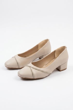 Fort 9928 Ventes Taş Aksesuarlı 3 Cm Yükseklik Alçak Topuk Kadın Ayakkabı