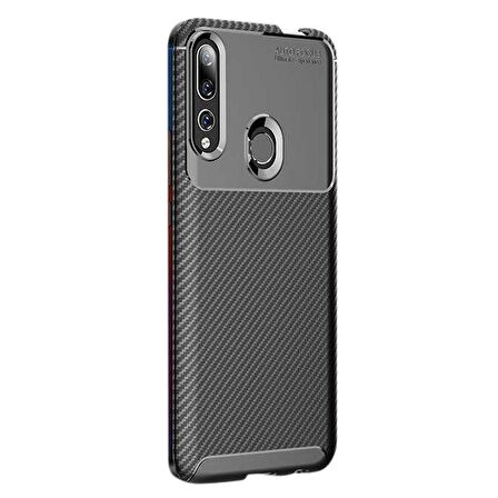 Gpack Huawei Y9 Prime 2019 Kılıf Negro Karbon Dizayn SilikonNano Glass