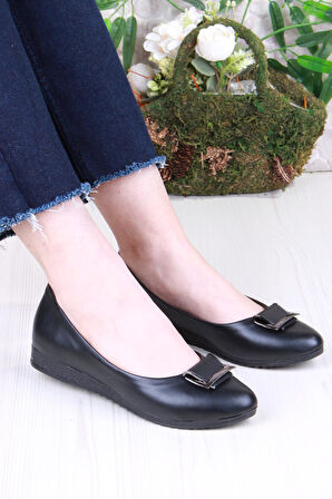 Fort 6012 Zeyn Cilt Tokalı Detaylı Yumuşak Rahat Kadın Babet