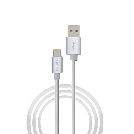 Global 3A 60W UsbA to Type-C 1.2M Hızlı Şarj ve Data Kablosu Beyaz + Global Type-C to UsbA 3.0 Dönüştürücü Adaptör WNE1064