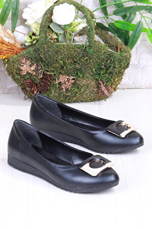 Fort 6076 Zeyn Cilt Tokalı Detaylı Yumuşak Rahat Kadın Babet