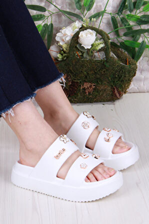 Fort E460 Günlük Plaj Deniz Havuz Terliği Hafif Rahat Esnek Kadın Terlik