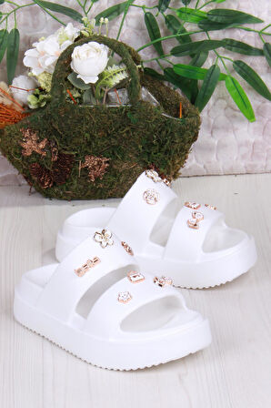 Fort E460 Günlük Plaj Deniz Havuz Terliği Hafif Rahat Esnek Kadın Terlik