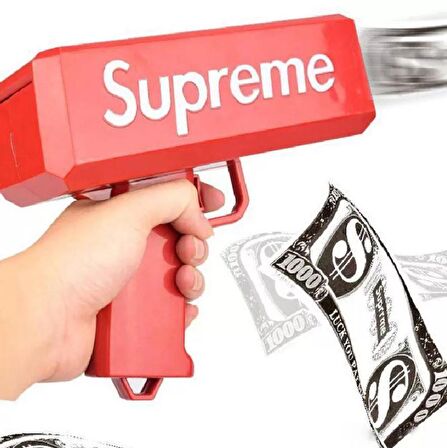 Supreme Para Tabancası - Para Saçma Tabancası - Para Makinesi - Money Gun - Düğün Tabancası