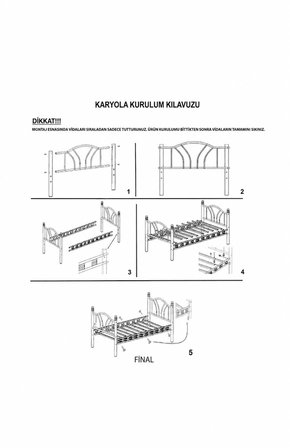 Teknor Pero Tek Kişilik Metal Karyola Siyah  90 x 200 cm