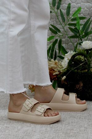 Mehmet Mete EZ0095 Plaj Deniz Havuz Terliği Hafif Rahat Esnek Kadın Terlik