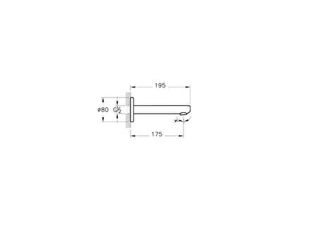 Artema Root Round A4247034 Çıkış Ucu, Fırçalı Nikel