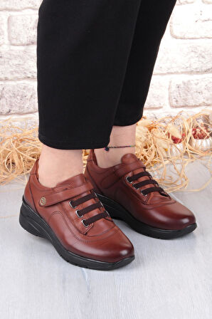 Mehmet Mete 7313 Rahat Esnek Kaymaz Taban Hakiki Deri Kadın Ayakkabı