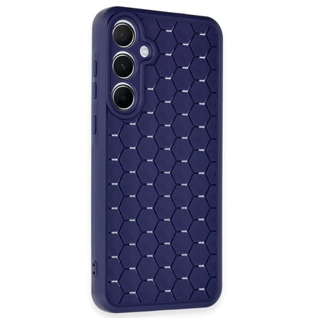 Samsung Galaxy A15 4G Kılıf Petek Silikon Kapak - Lacivert