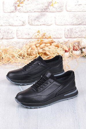 Mehmet Mete 42860 Face Hafif Rahat Lastik Bağcıklı Hakiki Deri Erkek Ayakkabı