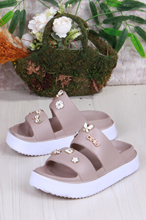 Fort E460 Günlük Plaj Deniz Havuz Terliği Hafif Rahat Esnek Kadın Terlik