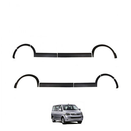 Volkswagen Transporter T5 Kısa Şasi 2009 - 2014 Çamurluk Kapı Dodikleri Set 11 Parça Çift Sürgü