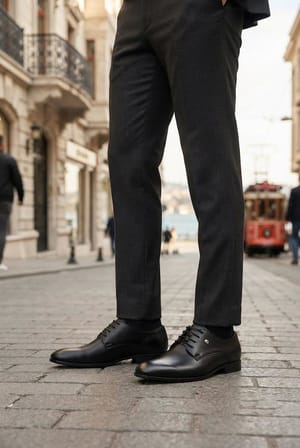 Fort 57013 Siyah Cilt Damat Ayakkabısı Takım Ayakkabısı Erkek Ayakkabı