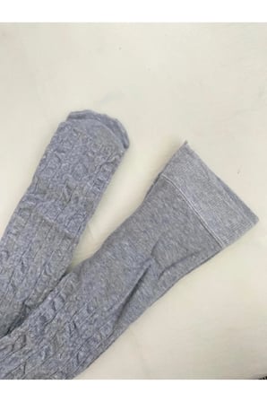 Gri Rengi Kız Çocuk Pamuklu Desenli Karina 180 Den Külotlu Çorap ( KİDS KİLOTLU ÇORAP )