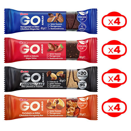 Ülker GO AHEAD Karma Paket Protein & Meyve Bar x 16 ADET