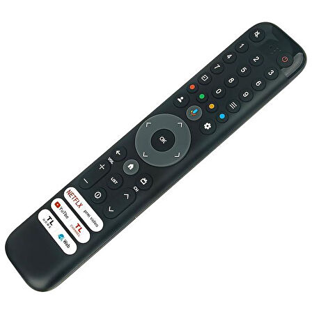 Tcl 55V6A İle Uyumlu 4k Qled Tv Mikrofonlu Kumanda
