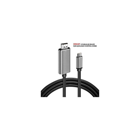 CH-01 Type-C To 4K 60Hz Ultra Full Hd HDMI Usb-C Tak Çalıştır Görüntü Aktarım Kablosu